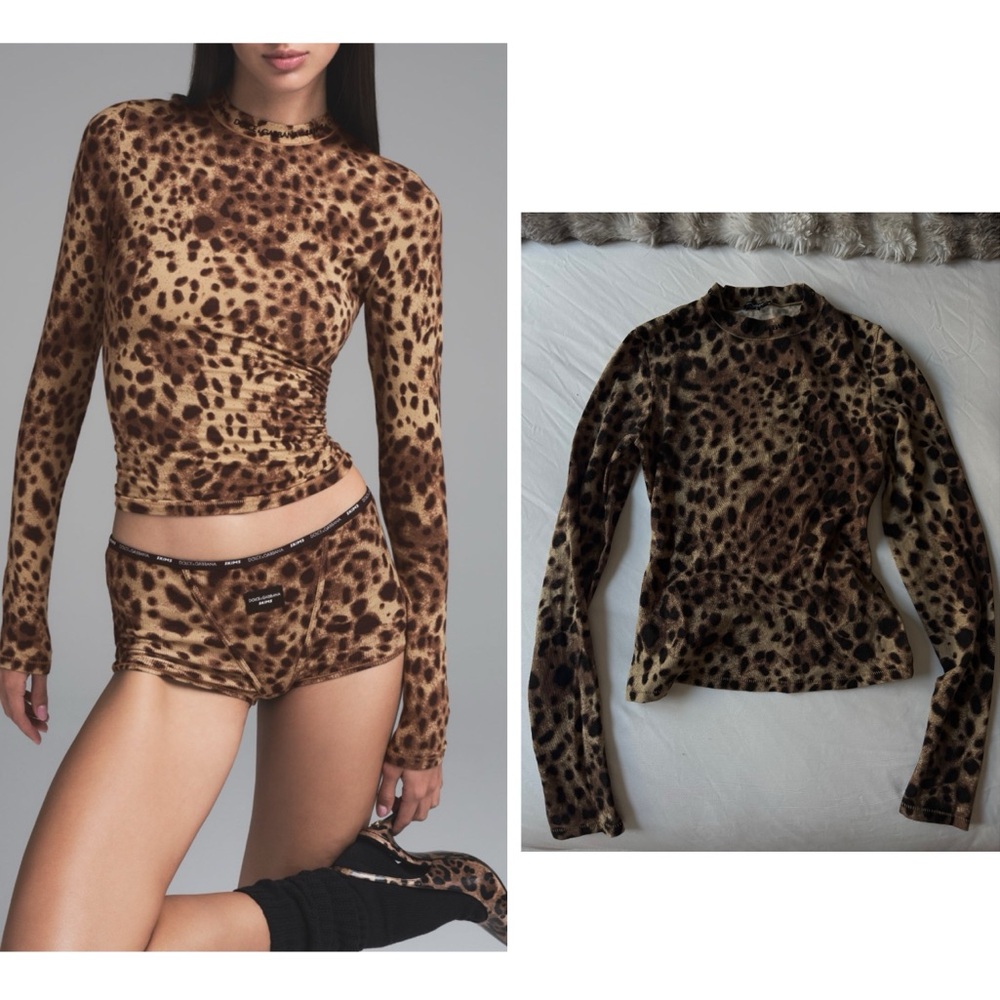 DOLCE&GABBANA X SKIMS COTTON JERSEY LONG SLEEVE T-SHIRT